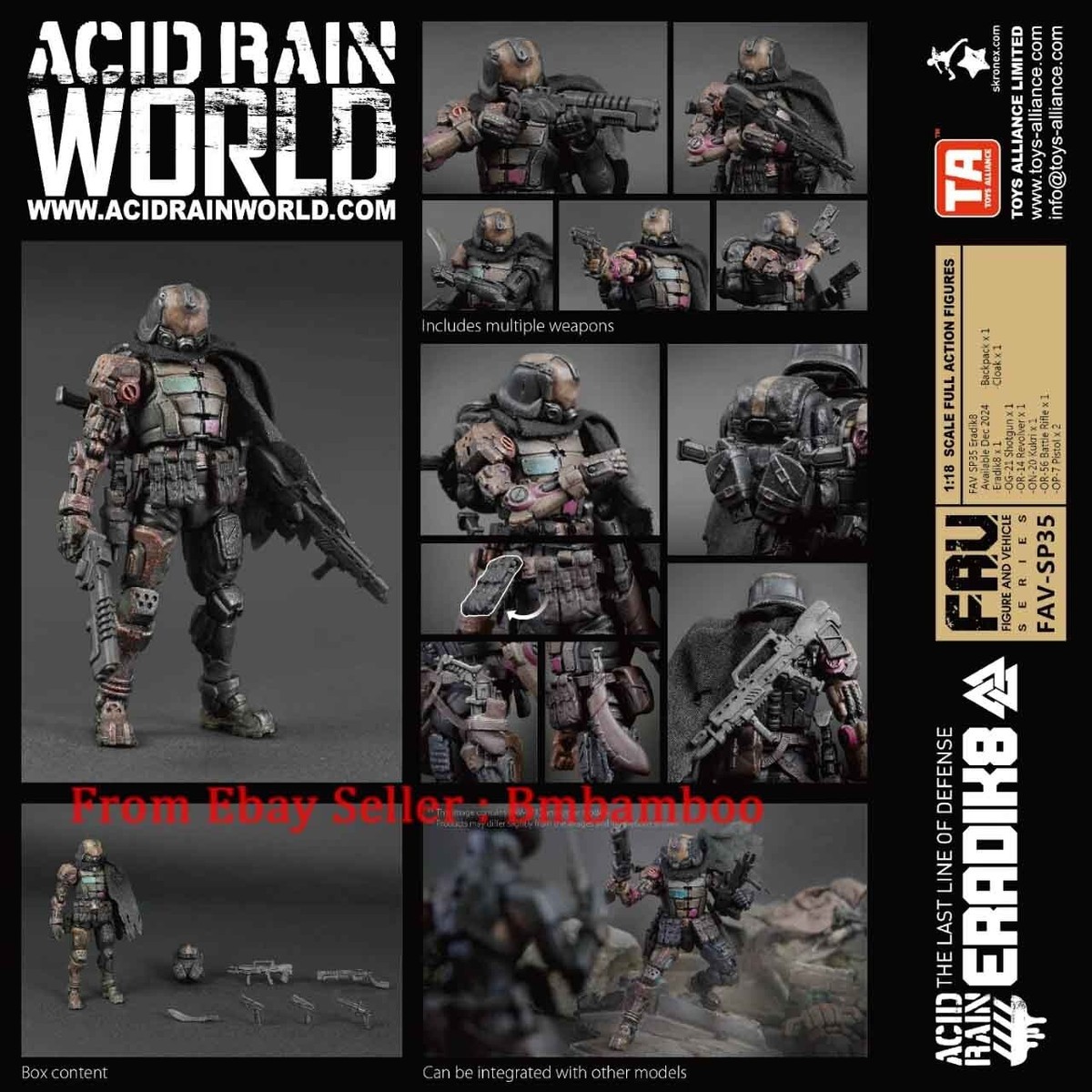 Acid Rain World 1/18 FAV-SP35 Eradik8 Action Figure Model 2024