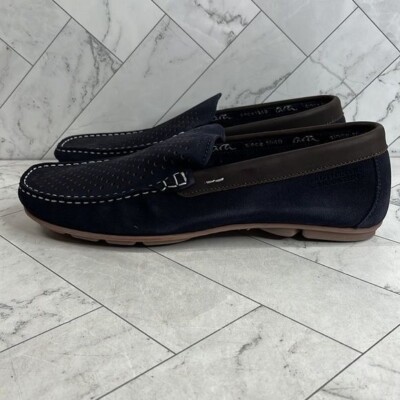 NWT ARA Mens Merrick Navy Suede Slip-On Moccasin Loafers  display picture 2