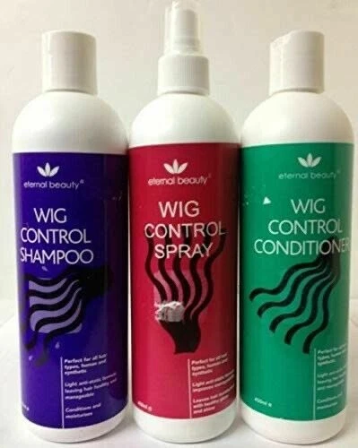 Wig Control Shampoo Conditioner and Spray for Human And Synthetic Wig care Combo