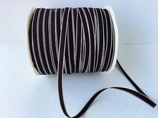 1/8  Solid Ribbon - May Arts - 340-33 - Brown/Ivory- 12.5 Yds.