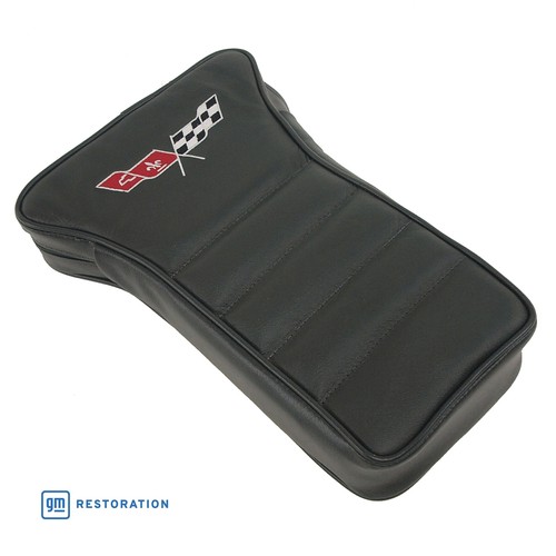 Corvette C3 Center Armrest Embroidered Green Leather 1979 - Picture 2 of 7