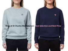 Fila Women's Michele Crewneck Sweatshirt, Gray / Navy, Size L, XL, NWT