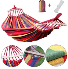 2 Person Double Camping Hammock Chair Bed Outdoor Hanging Swing Sleeping durable