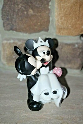 Disney Parks Minnie Mickey Mouse Bride Groom Porcelain Wedding