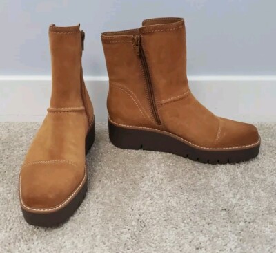 Naturalizer Wylie Brown Leather Suede Above Ankle Boots Womens Size 