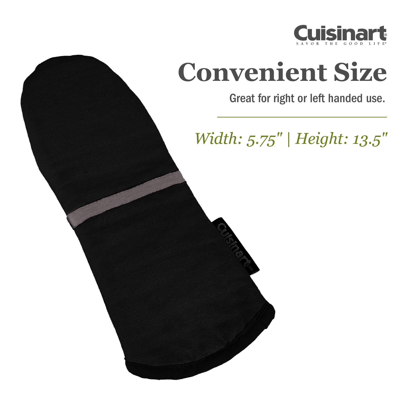 Cuisinart Oven Mitt with NonSlip Silicone Grip Black 2pk