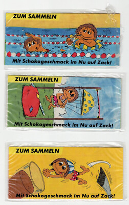 3x 2 Sticker Decal Suchard Express Cocoa, still in original packaging, 1988 Competition 7002