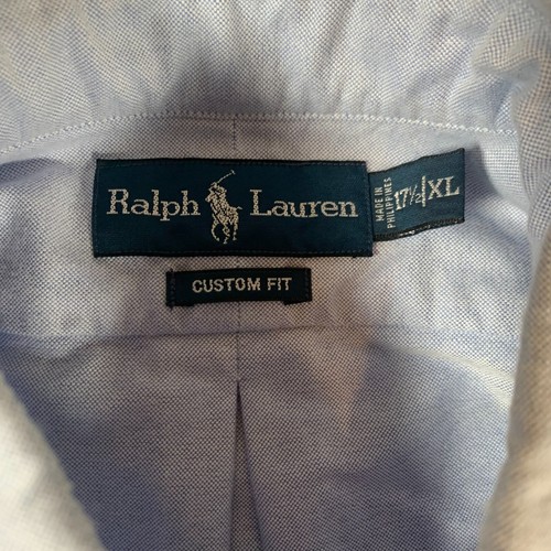 Ralph Lauren Button Down Herren XL Langarm Freizeit Hell Himmelblau Oxford Büro - Bild 4 von 6
