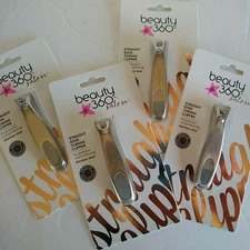 Straight Edge Toe Nail Clippers (4) Brushed Stainless Steel By Beauty 360