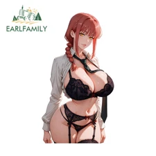 EARLFAMILY 5.1" Makima Car Stickers Fashionable Occlusion Scratch Laptop Decal