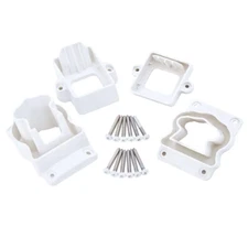 Armorguard Deluxe White Plastic Stair Rail Hardware Kit | Fiberon Exterior