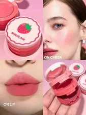 SHEGLAM Strawberry Whirl Cheek & Lip Cream Stack , Cruelty-Free , Vegan New