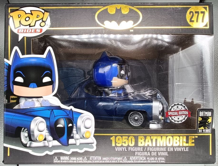 Funko Pop #277 1950 Batmobile (Blue) - Metallic - Rides Dc Batman 80Th Vaulted