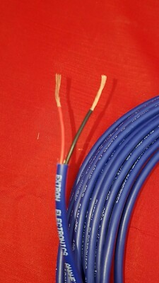 50ft 2 Conductor Speaker Wire,18AWG Cable, CMP PLENUM RATED, Copper 18/2 BLUE