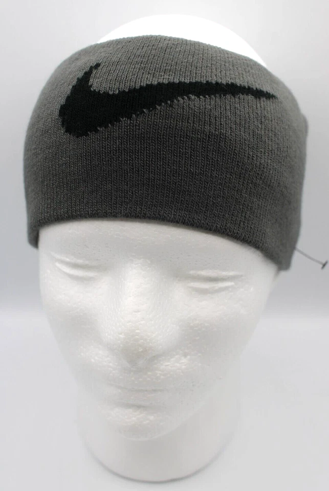 Nike Para Hombres Diadema Tejida Sin Costuras Reversible Hierro Gris/Negro Para Hombre Foto 4 de 4