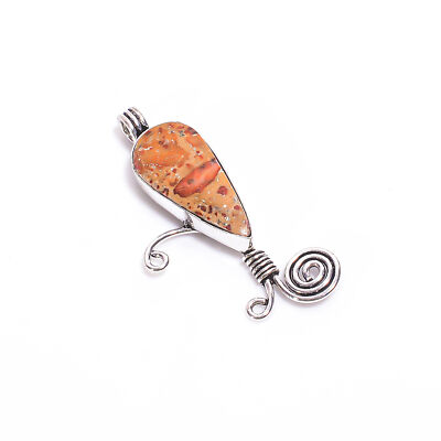 Asteroid Jasper Gemstone Fashion Jewelry 925 Silver Pendant 2'' ARP-769