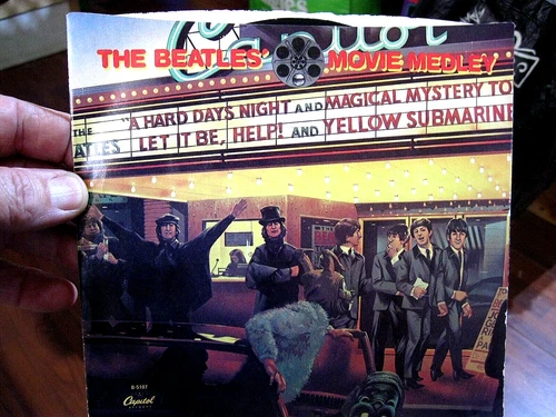 THE BEATLES  Movie Medley / I'm Happy Just To Dance With You  45 with Pic Sleeve