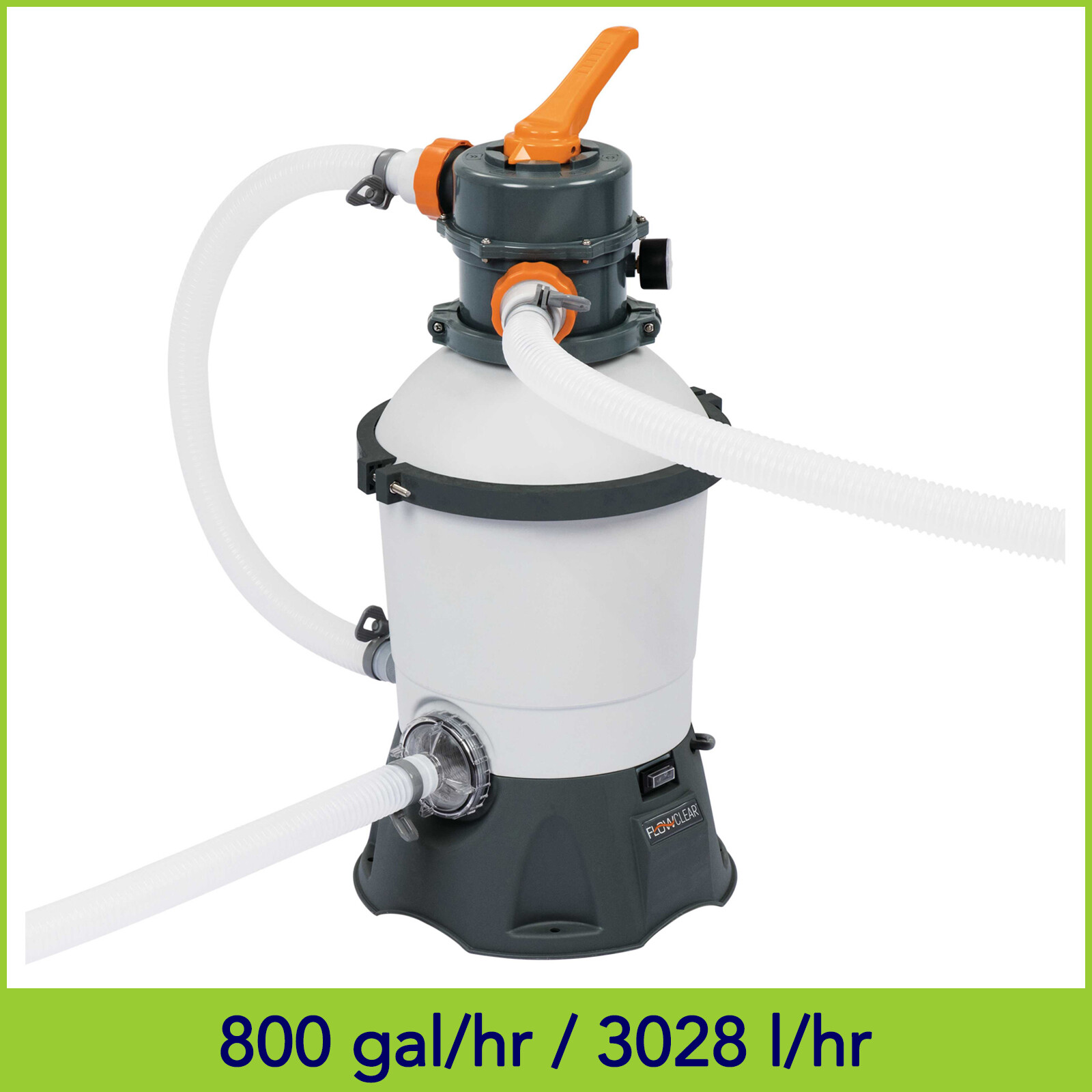 800 gal GPH Bestway Flowclear Sand Filter Pump For Above Ground Swimming Pools