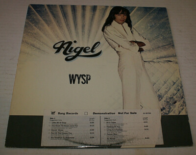 Nigel Olsson Nigel Original 1979 Bang White label promo VG+/Nm- Funk Disco Oop