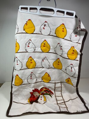 Vintage Chicken Kitchen Towel Reinleinen Design