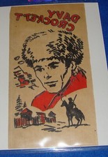 Davy Crockett Vintage Decals Western 1950's NOS Red Iron On Transfers