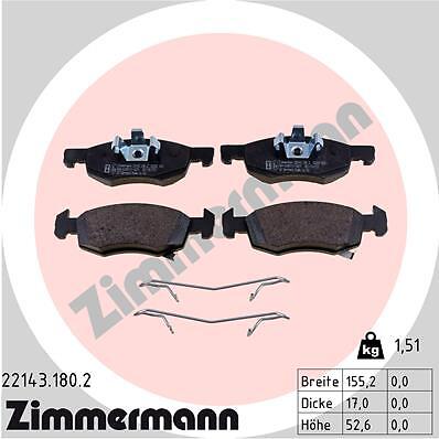 Zimmermann 22143.180.2 Bremsbelagsatz, Scheibenbremse Vorderachse FÜR Opel Vauxh-image