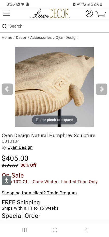 Diseño Cian Hierro y Madera Humphrey Ballena Estatua Mesa Decoración Playa, Costera Foto 3 de 4