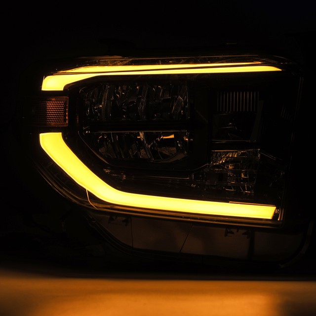 For 2014-2018 Toyota Tundra LED Strip Black TRD Tube Truck Headlights