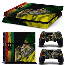 Sony PS4 PLAYSTATION 4 Skin Design Sticker Protector Set - Cannabis 11 Motif