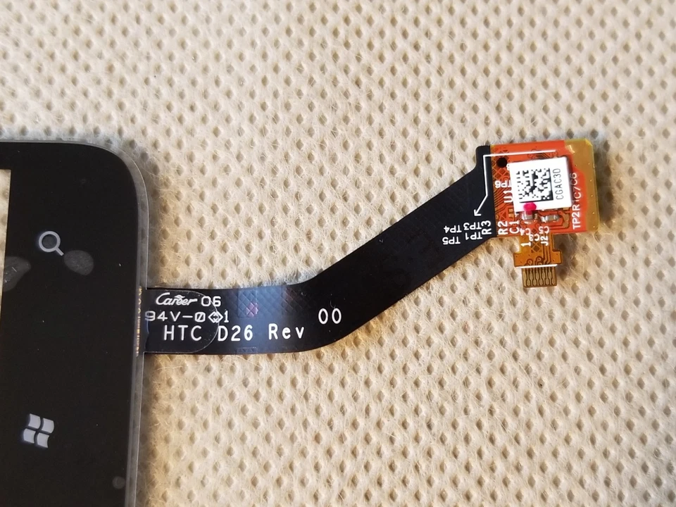 Nova peça de vidro digitalizador tela sensível ao toque fabricante de equipamento original HTC para SURROUND T8788 (logotipo HTC) - Imagem 4 de 4