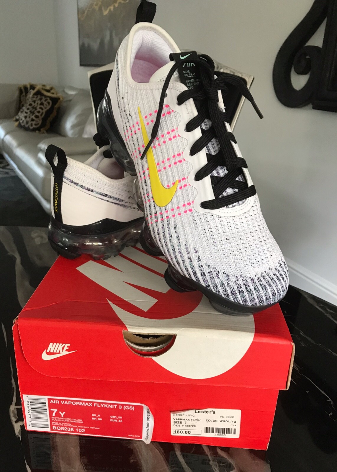 Nike Air Vapormax Flyknit 3 GS White 