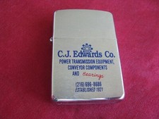 Zippo Lighter 1996 Advertising C.J. Edwards Co., Ohio