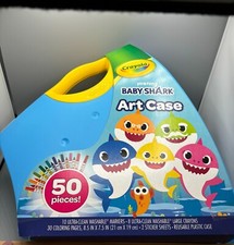 Baby Shark Art Case 50 Pieces, Crayola NIB