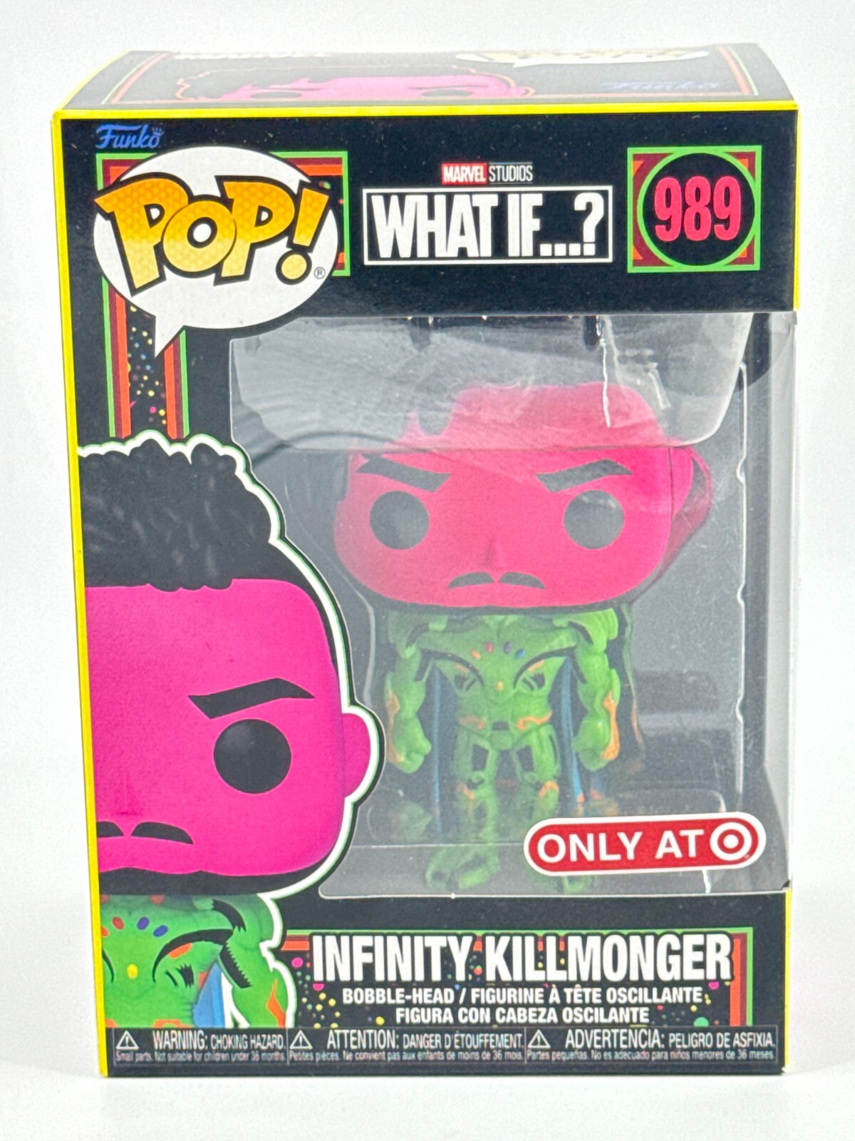 Funko Pop 989 Marvel What If Infinity Killmonger Blacklight Target Exclusive New
