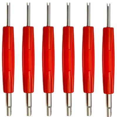6Pcs Valve Stem Removal Tool Kit, R134A R12 A/C HVAC Air Conditioner Schrader