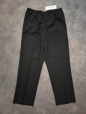 Nwt Alfred Dunner Black Elastic Waist Casual Womens Pants 12 Side Pockets