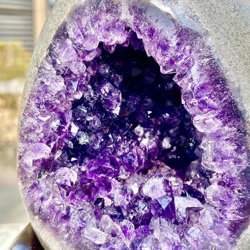 3.43LB Rare Uruguayan amethyst dragon egg cave decoration+base - 第 12/18 張圖片