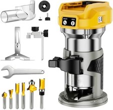 Dewalt 20V Battery(Bare Tool)  6 Variable Speed Contro 1/4" Collet, 6 Router Bit