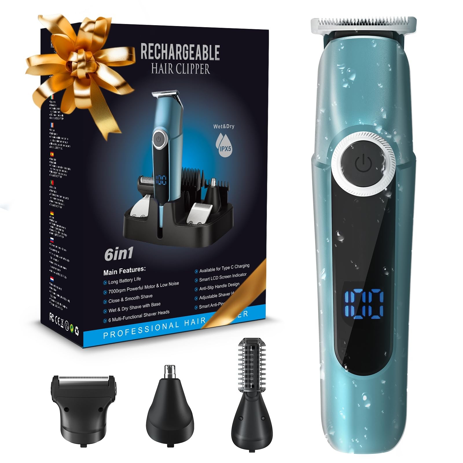 Professional Beard Trimmer Kit for Men - Precision Grooming & Mustache Styling
