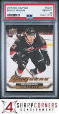 2015 UPPER DECK CANVAS #C221 BROCK McGINN RC YOUNG GUNS POP 4 PSA 10