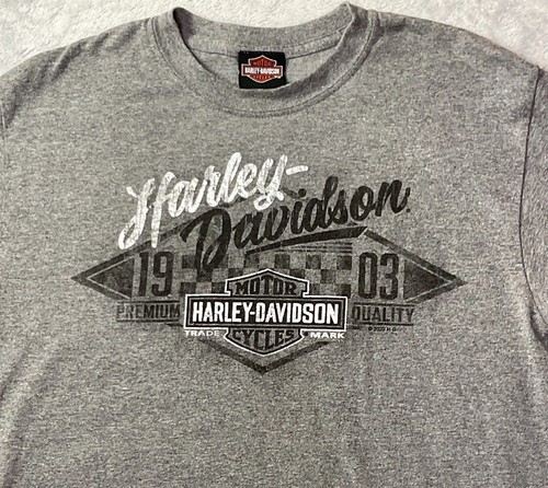 Smokin' Harley Davidson Winston Salem North Carolina Gray Medium T Shirt