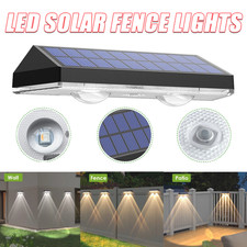 2-10Pcs LED Solar Power Fence Wall Light Garden Super Bright Lamp RGB Outdoor