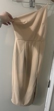 Perfection. Lulus Beige One Shoulder Dress XS Date Night