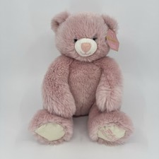 F  A  O Schwarz Pink Silver Glitter Sparklers Sitting Teddy Bear Plush NWT