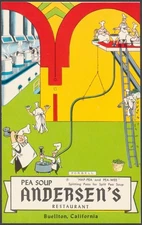 Los Angeles California Pea Soup Andersen's Restaurant Advertisement Poster