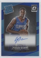 2017 Donruss Optic Rated Rookie Blue Prizm Signatures 6/49 Jawun Evans Auto 7rc