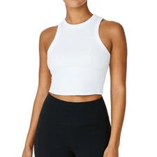 lululemon athletica Hold Tight Cropped Tank Top Size 8 White Activewear Women’s