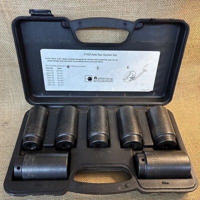 Cornwell Tools 7 Piece Axle Nut Socket Set 29,30,32,34,35,36,38 MM- OW- C4547
