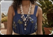 Beautiful Three strand seashell necklace,distinctive spiral shell Beaded accents