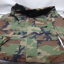USAF BDU Jacket Medium Long 8415-01-390-8549 Woodland Camo Patches